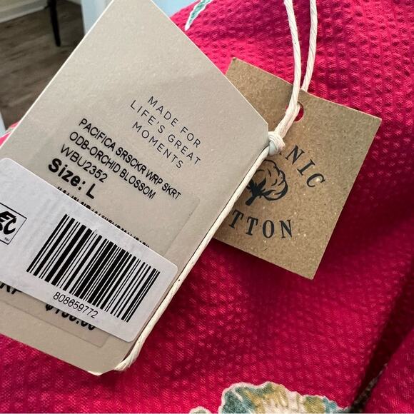 NWT Faherty Floral Wrap Skirt Orchid Blossom Pacifica Tropical Print Size XS - Picture 8 of 10